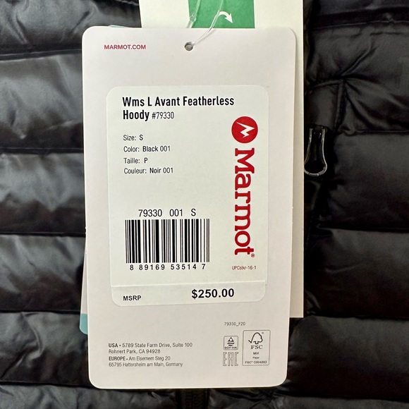 NWTs Marmot Women's Long Avant Featherless Hoody. Black. Sz. Small - Picture 7 of 16